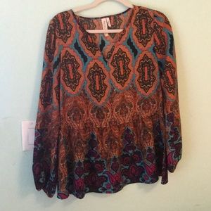 multi colored blouse